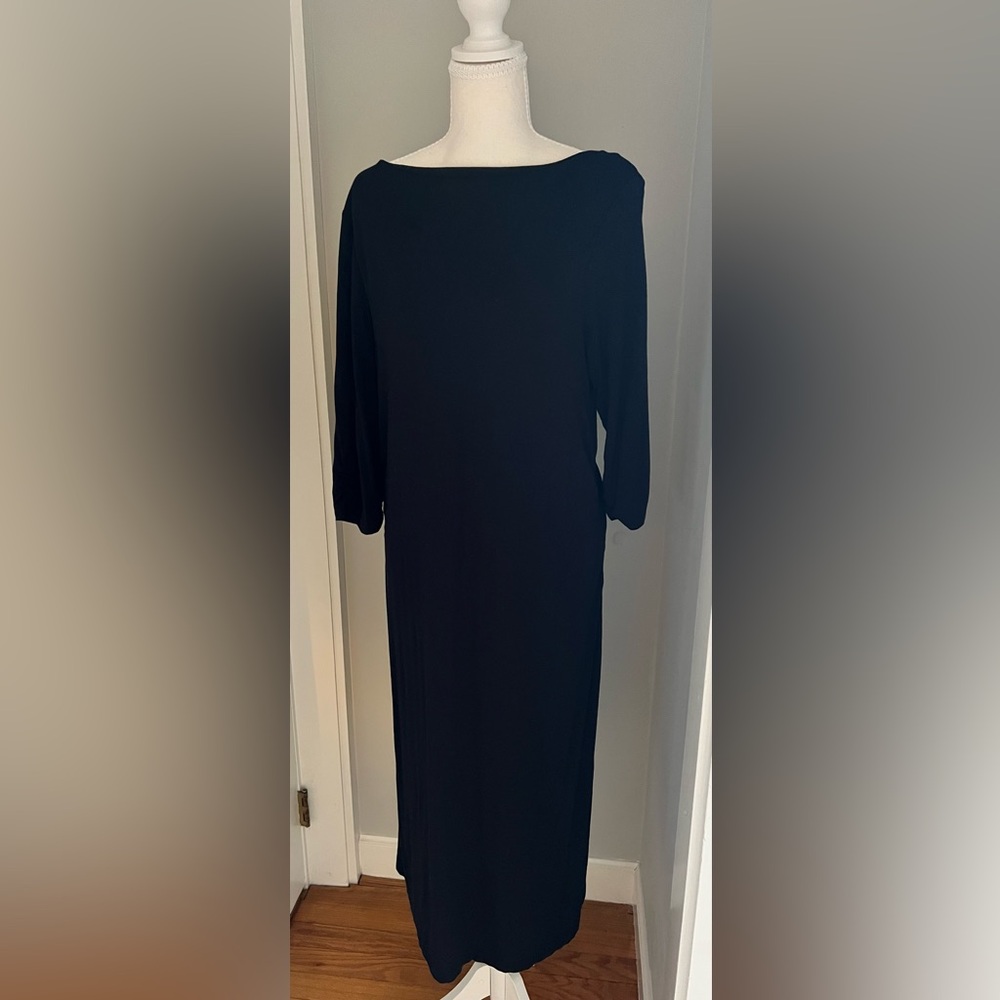 Elegant Black Women's Stretchy Maternity Dress